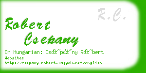 robert csepany business card